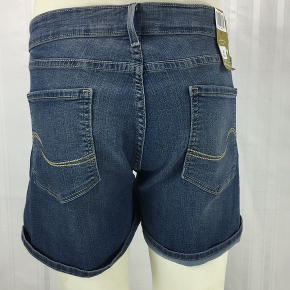 New Levi Signature Stretch Denim Blue Jean Shorts - Picture 3 of 7